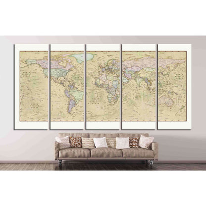 Old World Map №1488 Ready to Hang Canvas PrintCanvas art arrives ready to hang, with hanging accessories included and no additional framing required. Every canvas print is hand-crafted, made on-demand at our workshop and expertly stretched around 100% Nor