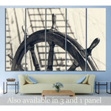 Old Yacht Wheel №215 Ready to Hang Canvas Print