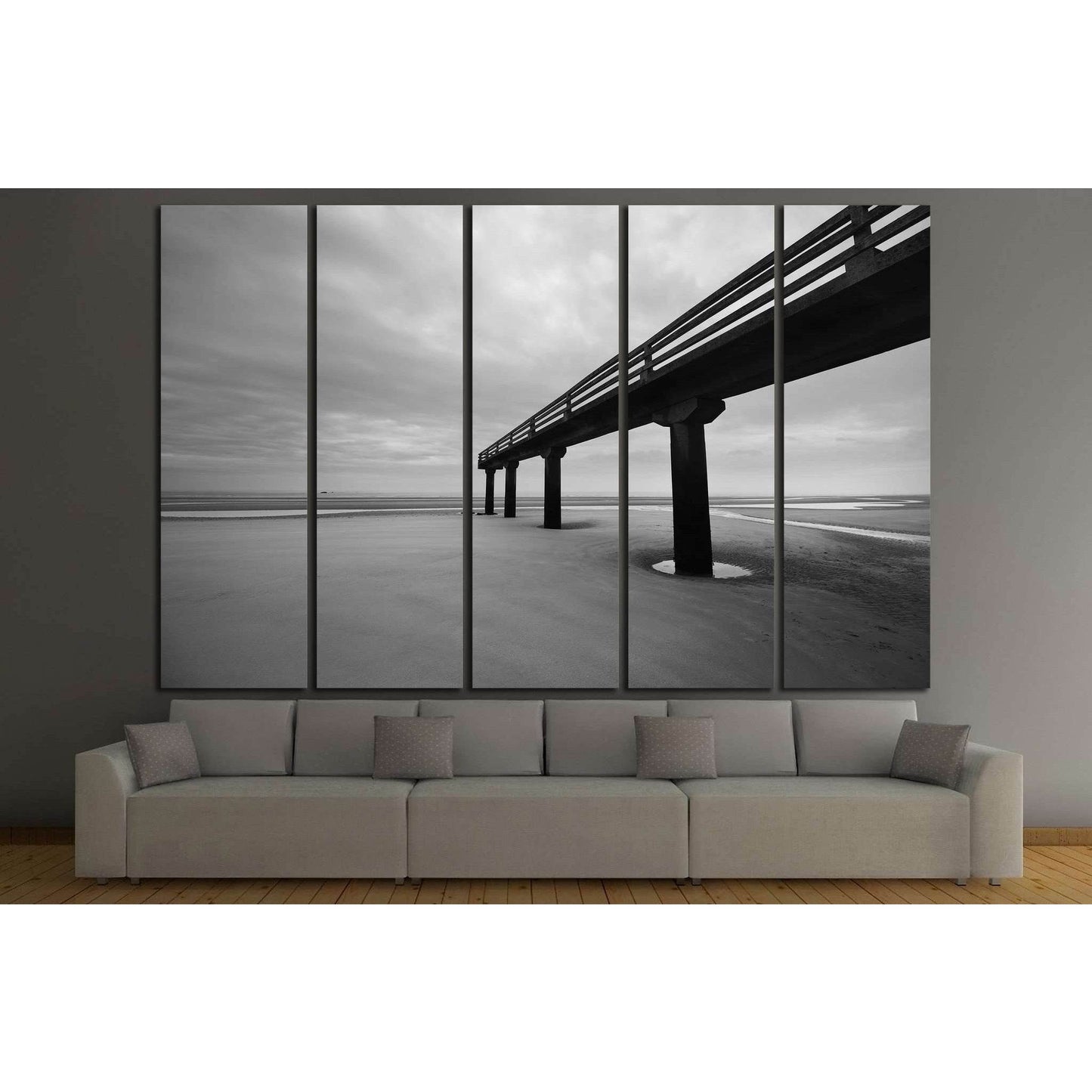 Omaha beach in Normandy, France №1105 Ready to Hang Canvas Print - Zellart Canvas Prints ALL_Products, s-1105