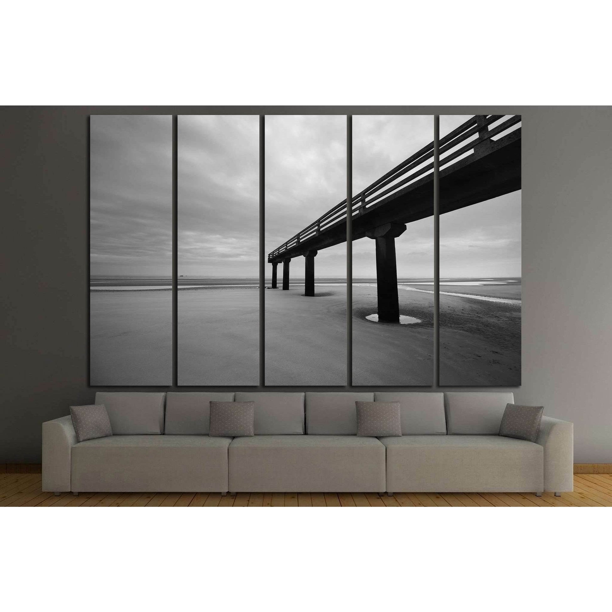 Omaha beach in Normandy, France №1105 Ready to Hang Canvas Print - Zellart Canvas Prints ALL_Products, s-1105