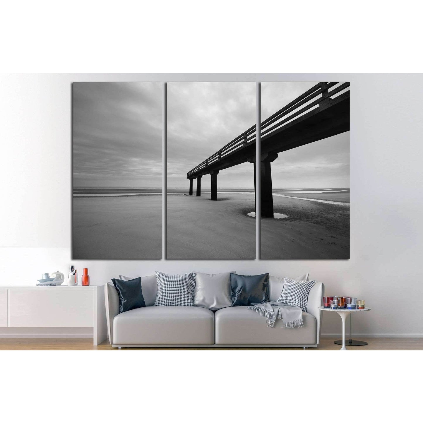 Omaha beach in Normandy, France №1105 Ready to Hang Canvas Print - Zellart Canvas Prints ALL_Products, s-1105
