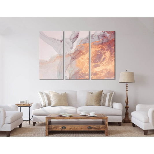 Orange And Gray Trendy Abstract №04419 Ready to Hang Canvas Print - Zellart Canvas Prints ALL_Products