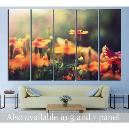 Orange flowers №22 Ready to Hang Canvas Print - Zellart Canvas Prints ALL_Products, s-22