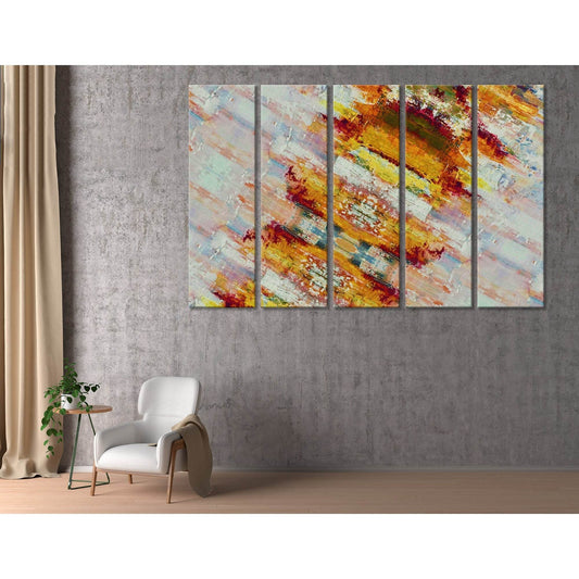 Orange Shabby Modish Abstract №04406 Ready to Hang Canvas Print - Zellart Canvas Prints ALL_Products