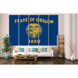 Oregon State Flag №683 Ready to Hang Canvas Print