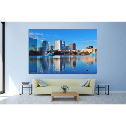 Orlando Lake Eola in the morning №1214 Ready to Hang Canvas Print - Zellart Canvas Prints ALL_Products, s-1214