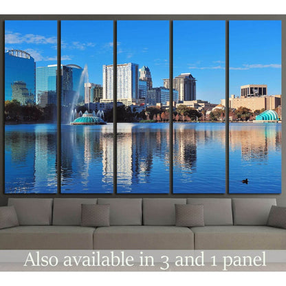 Orlando Lake Eola in the morning №1214 Ready to Hang Canvas Print - Zellart Canvas Prints ALL_Products, s-1214