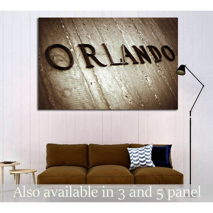 Orlando Sign №1951 Ready to Hang Canvas Print - Zellart Canvas Prints ALL_Products, s-1951