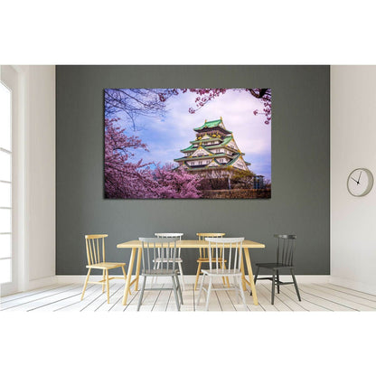 Osaka Castle Sakura №1796 Ready to Hang Canvas Print - Zellart Canvas Prints ALL_Products, s-1796
