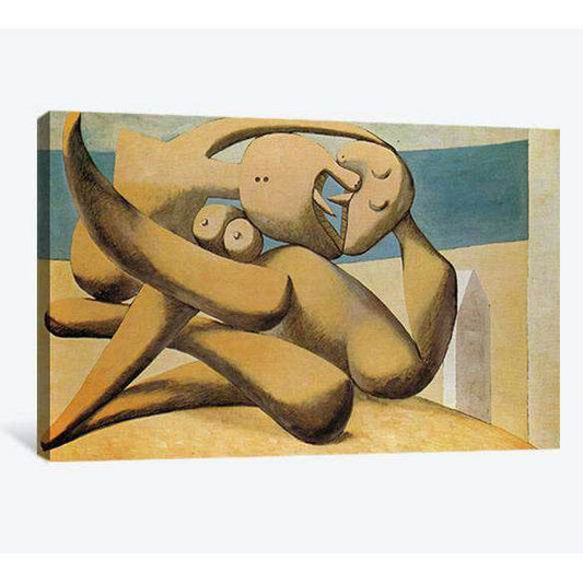 Pablo Picasso, Figures by the Sea (The Kiss) - Canvas print - Zellart Canvas Prints 000Negative, 6157, ALL_Products