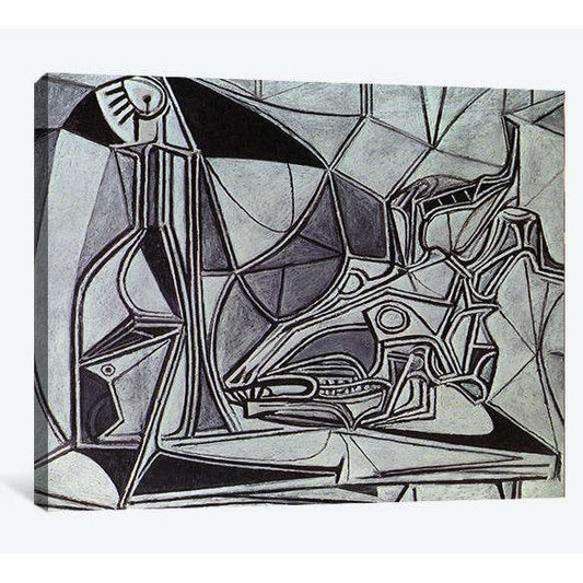 Pablo Picasso, Goat's Skull, Bottle, and Candle - Canvas print - Zellart Canvas Prints 000Negative, 6158, ALL_Products