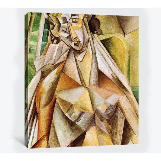 Pablo Picasso, Nude in an armchair (Seated Woman) - Canvas print - Zellart Canvas Prints 000Negative, 6165, ALL_Products
