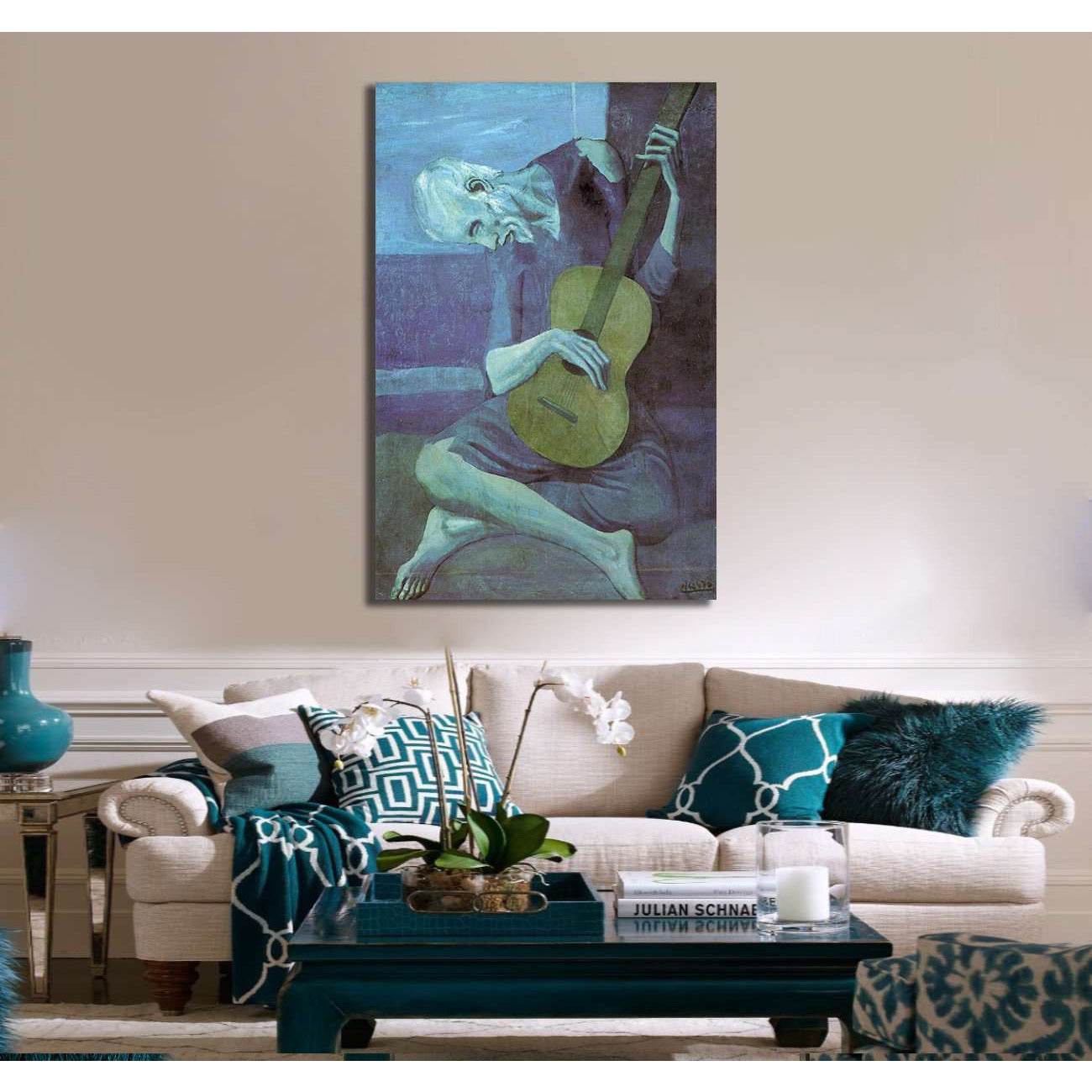 Pablo Picasso, old guitarist - Canvas print - Zellart Canvas Prints 000Negative, 6181, ALL_Products