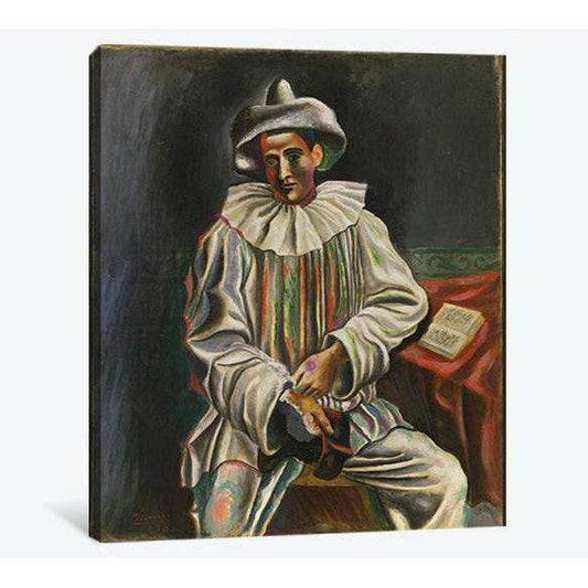 Pablo Picasso, Pierrot - Ready to Hang Canvas Print - Zellart Canvas Prints 000Negative, 6003, ALL_Products