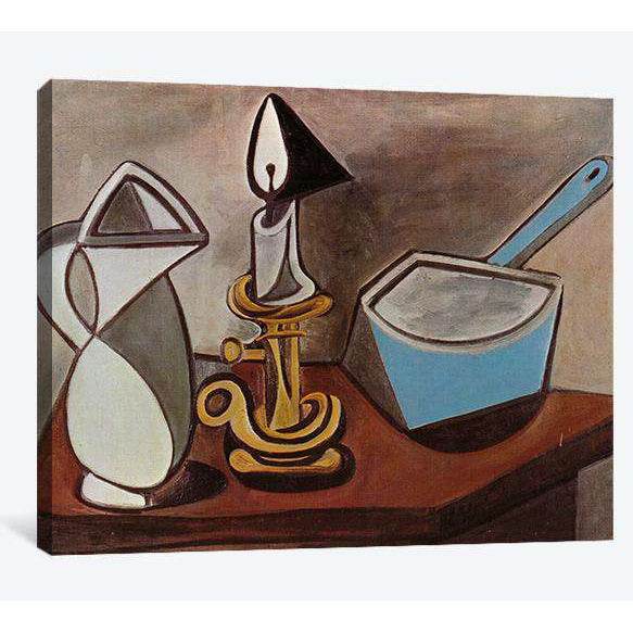 Pablo Picasso, Pitcher, candle and casserole - Canvas print - Zellart Canvas Prints 000Negative, 6169, ALL_Products