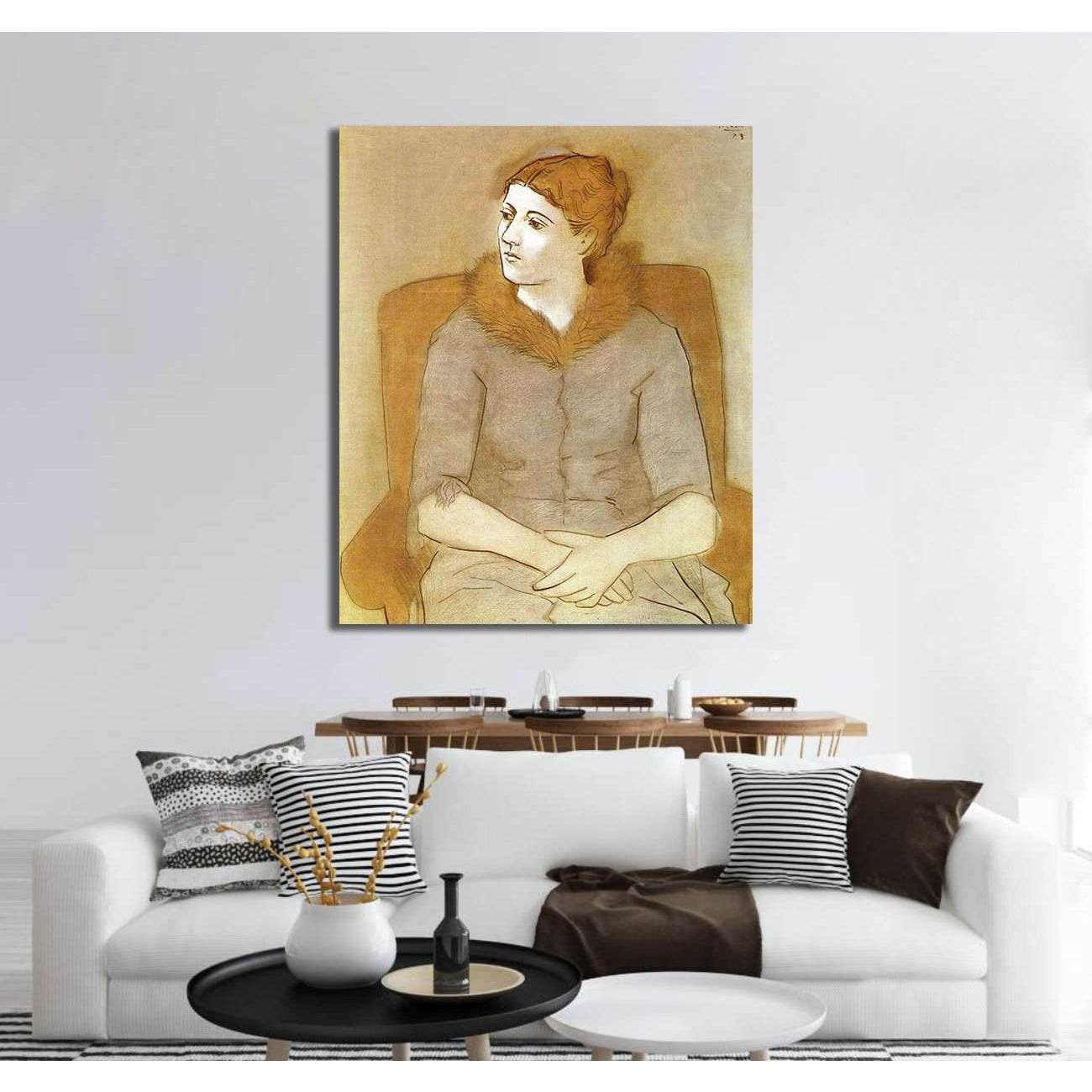 Pablo Picasso, Portrait of Olga - Canvas print - Zellart Canvas Prints 000Negative, 6171, ALL_Products