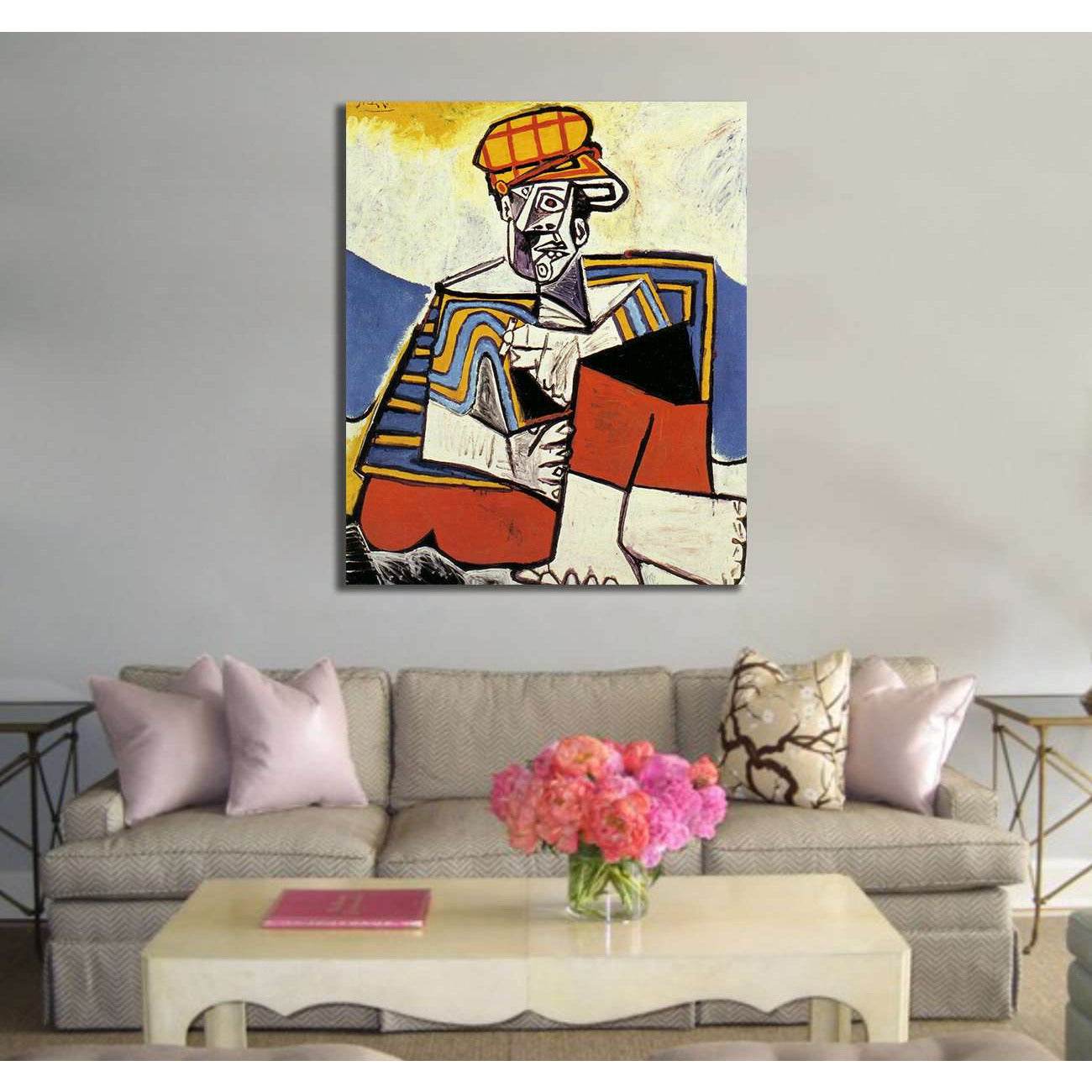 Pablo Picasso, The Smoker - Canvas print - Zellart Canvas Prints 000Negative, 6184, ALL_Products