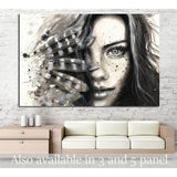 Painted Girl №722 Ready to Hang Canvas Print