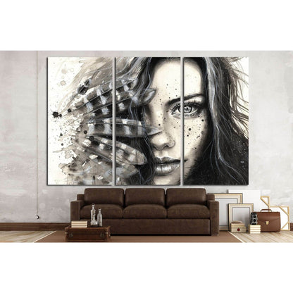 Painted Girl №722 Ready to Hang Canvas PrintCanvas art arrives ready to hang, with hanging accessories included and no additional framing required. Every canvas print is hand-crafted, made on-demand at our workshop and expertly stretched around 100% North
