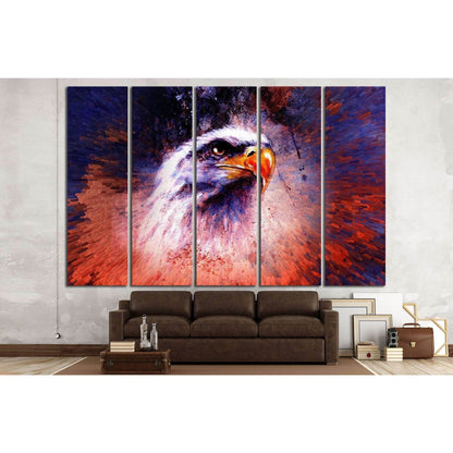 painting of eagle on an abstract background №1418 Ready to Hang Canvas Print - Zellart Canvas Prints ALL_Products, s-1418