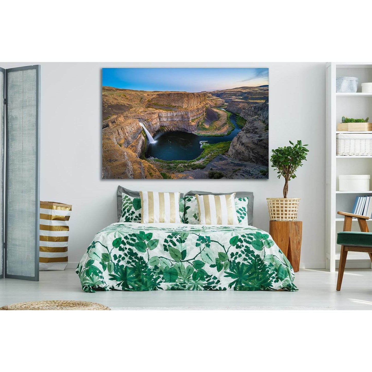 Palaus Waterfalls №SL470 Ready to Hang Canvas Print - Zellart Canvas Prints 0new, ALL_Products, Waterfall, Waterfall Wall Art