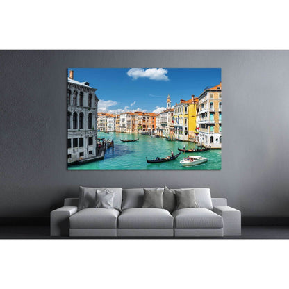 Palazzo dei Camerlenghi and the Grand Canal №1542 Ready to Hang Canvas Print - Zellart Canvas Prints ALL_Products, s-1542