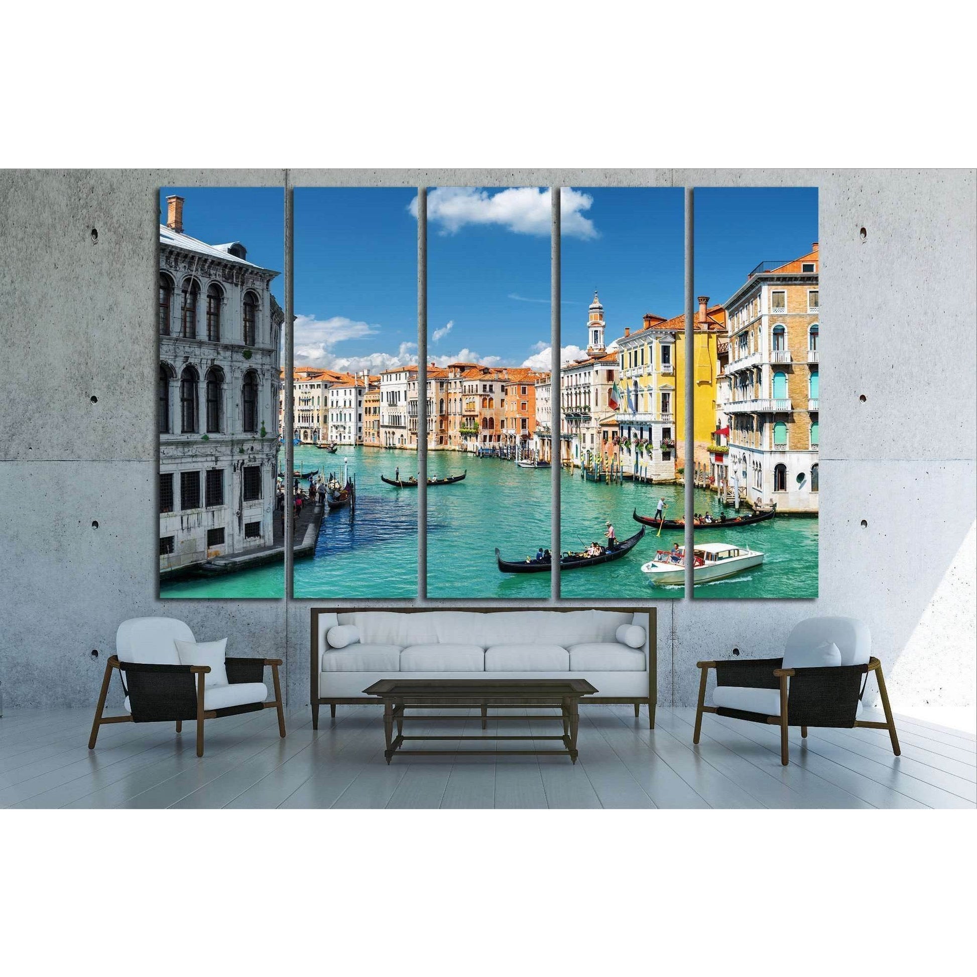 Palazzo dei Camerlenghi and the Grand Canal №1542 Ready to Hang Canvas Print - Zellart Canvas Prints ALL_Products, s-1542