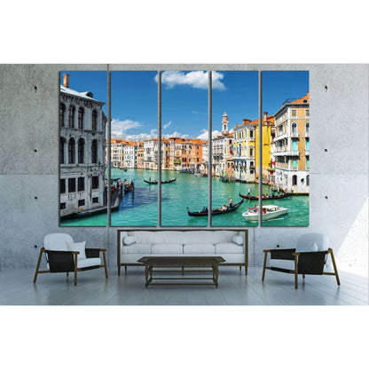 Palazzo dei Camerlenghi and the Grand Canal №1542 Ready to Hang Canvas Print - Zellart Canvas Prints ALL_Products, s-1542