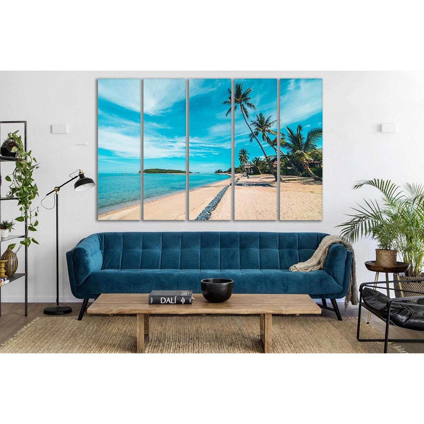 Palm Shore Sand №SL139 Ready to Hang Canvas Print - Zellart Canvas Prints 0new, ALL_Products, Beach Ocean & Waves