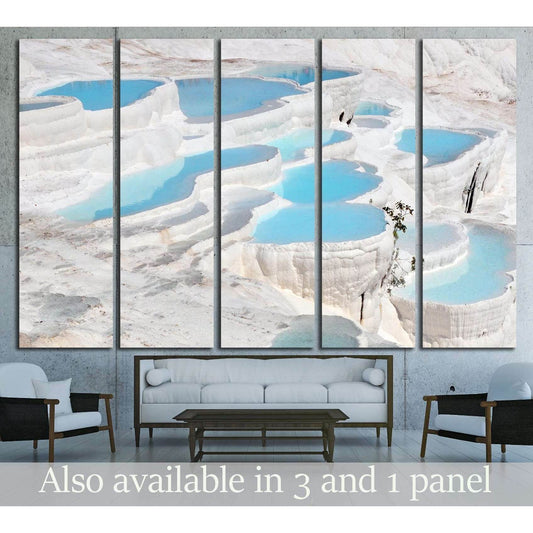 Pamukkale, natural site in Denizli Province in southwestern Turkey №1977 Ready to Hang Canvas Print - Zellart Canvas Prints ALL_Products, s-1977