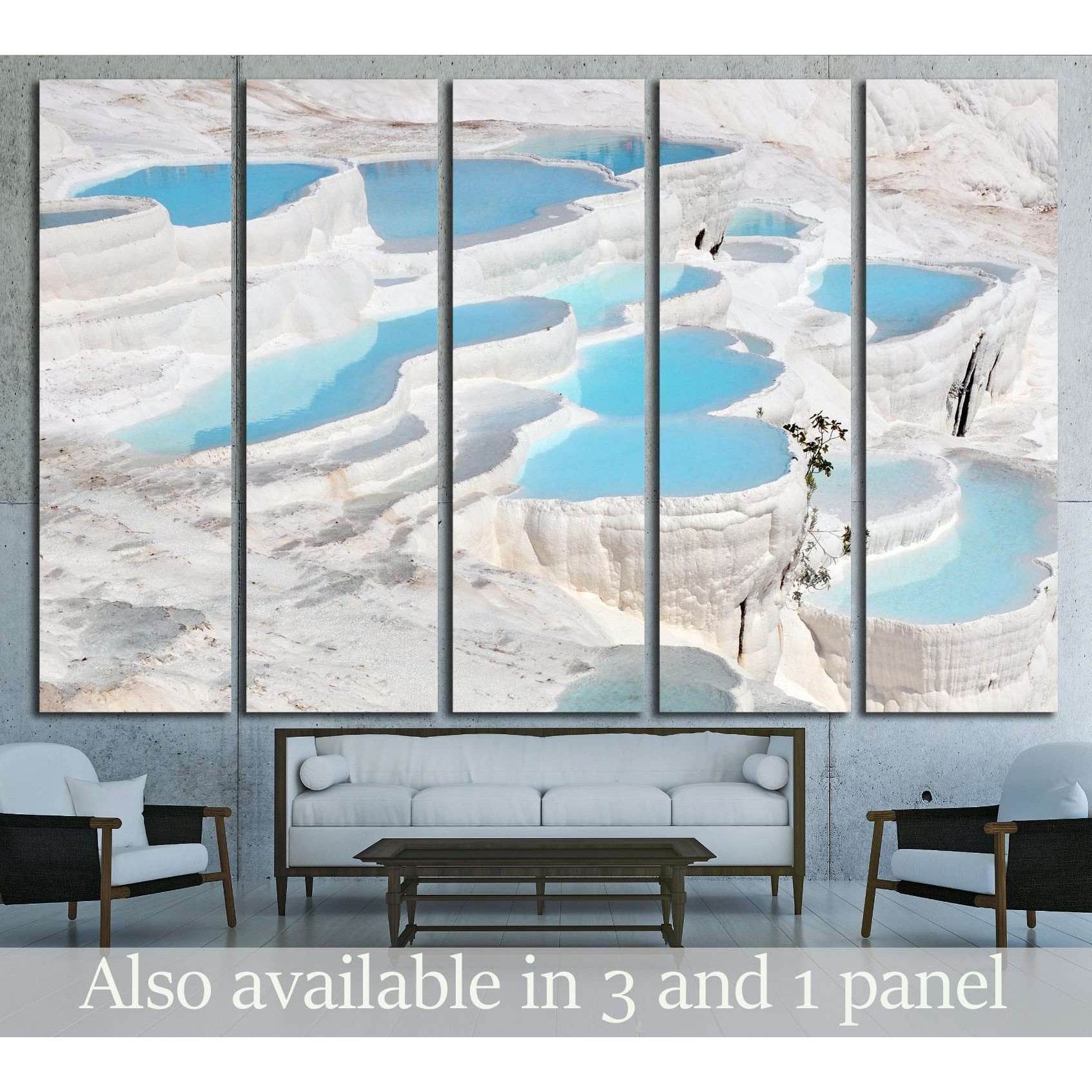Pamukkale, natural site in Denizli Province in southwestern Turkey №1977 Ready to Hang Canvas Print