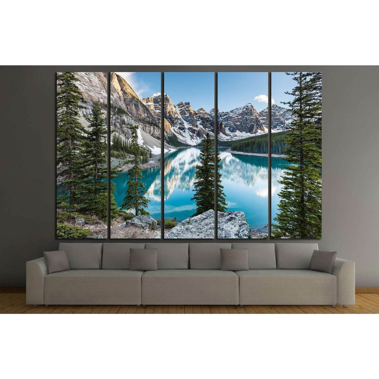 Panorama in the banff, Canada №632 Ready to Hang Canvas Print - Zellart Canvas Prints ALL_Products, s-632