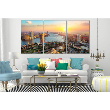 Panorama Of Cairo Egypt Cityscape №SL356 Ready to Hang Canvas Print - Zellart Canvas Prints 0new, ALL_Products, Cityscapes & Skylines