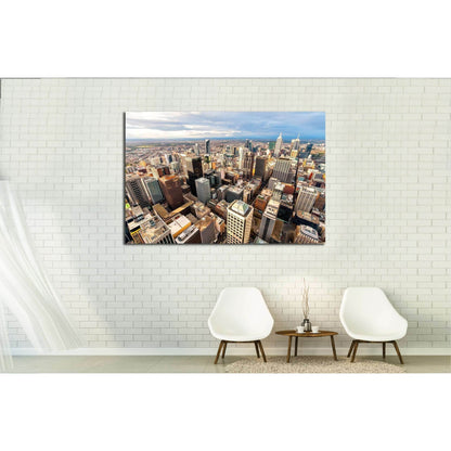 Panorama of Melbourne's city cente, Australia №2291 Ready to Hang Canvas Print - Zellart Canvas Prints ALL_Products, s-2291