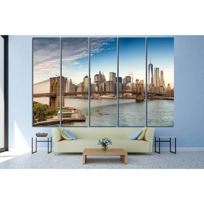 panoramic view of New York №742 Ready to Hang Canvas Print - Zellart Canvas Prints 0_NY_ART, ALL_Products, s-742