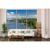 Panoramic view of the park and downtown city of Vancouver №2035 Ready to Hang Canvas Print