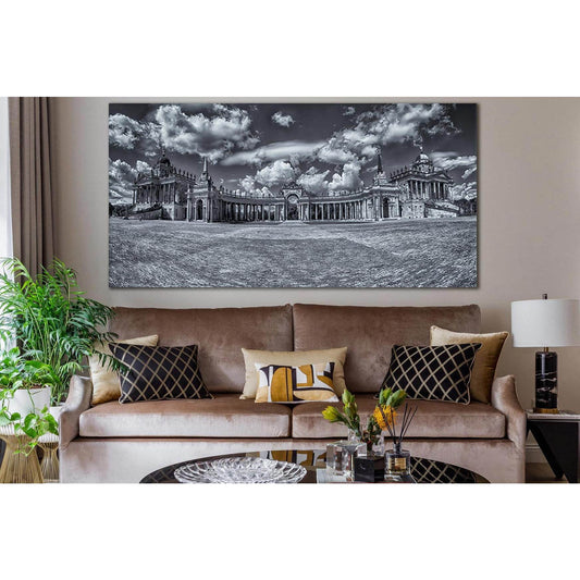 Panoramic View Of The University Potsdam №SL828 Ready to Hang Canvas Print - Zellart Canvas Prints 0new, ALL_Products, Black & White Wall Art