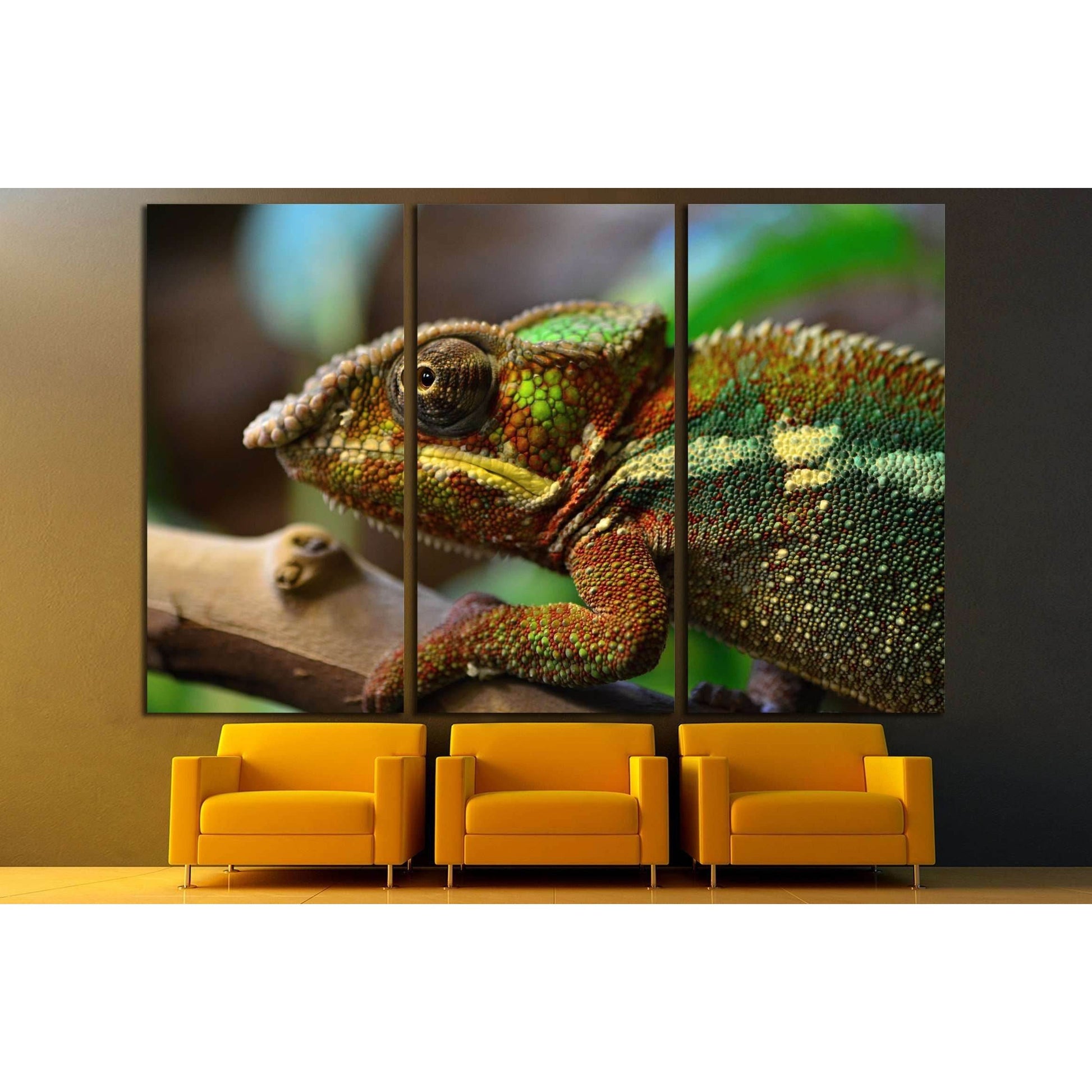 Panther chameleon №2787 Ready to Hang Canvas Print - Zellart Canvas Prints ALL_Products, s-2787