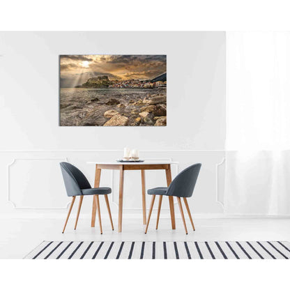 Parga №D1223 Ready to Hang Canvas Print - Zellart Canvas Prints 0new, ALL_Products, Sunrise & sunset wall art