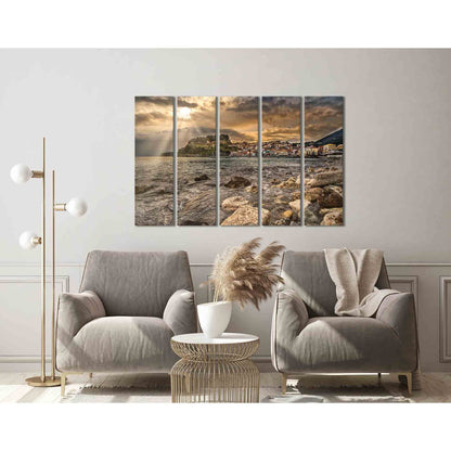Parga №D1223 Ready to Hang Canvas Print - Zellart Canvas Prints 0new, ALL_Products, Sunrise & sunset wall art