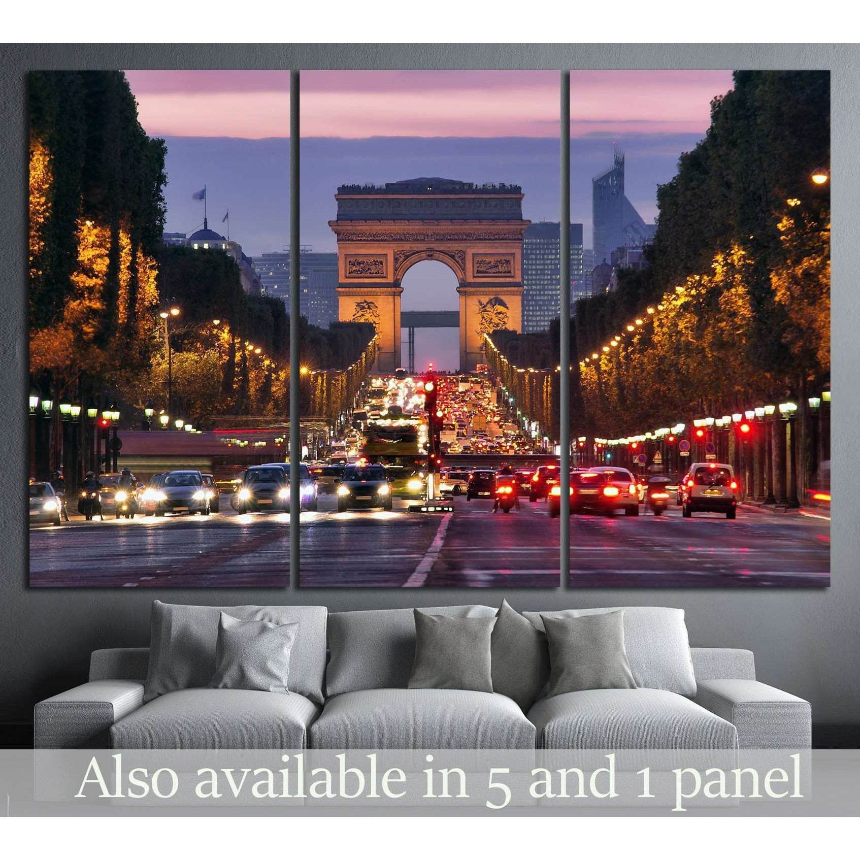 Paris, Champs-Elysees №772 Ready to Hang Canvas Print - Zellart Canvas Prints ALL_Products, s-772