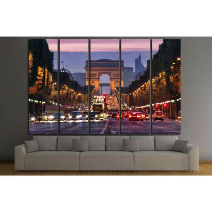 Paris, Champs-Elysees №772 Ready to Hang Canvas Print - Zellart Canvas Prints ALL_Products, s-772