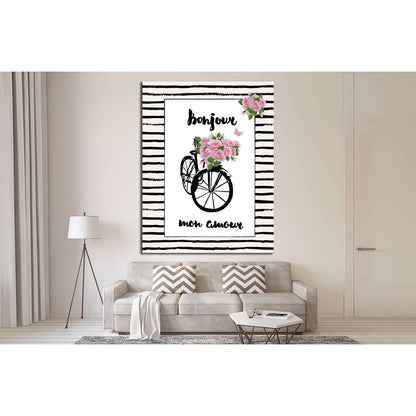 Paris, France, bicycle, flowers №4598 Ready to Hang Canvas PrintCanvas art arrives ready to hang, with hanging accessories included and no additional framing required. Every canvas print is hand-crafted, made on-demand at our workshop and expertly stretch