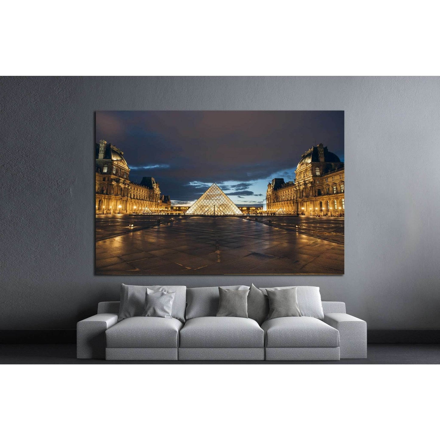 Paris, France, Louvre Museum №1273 Ready to Hang Canvas Print - Zellart Canvas Prints ALL_Products, s-1273