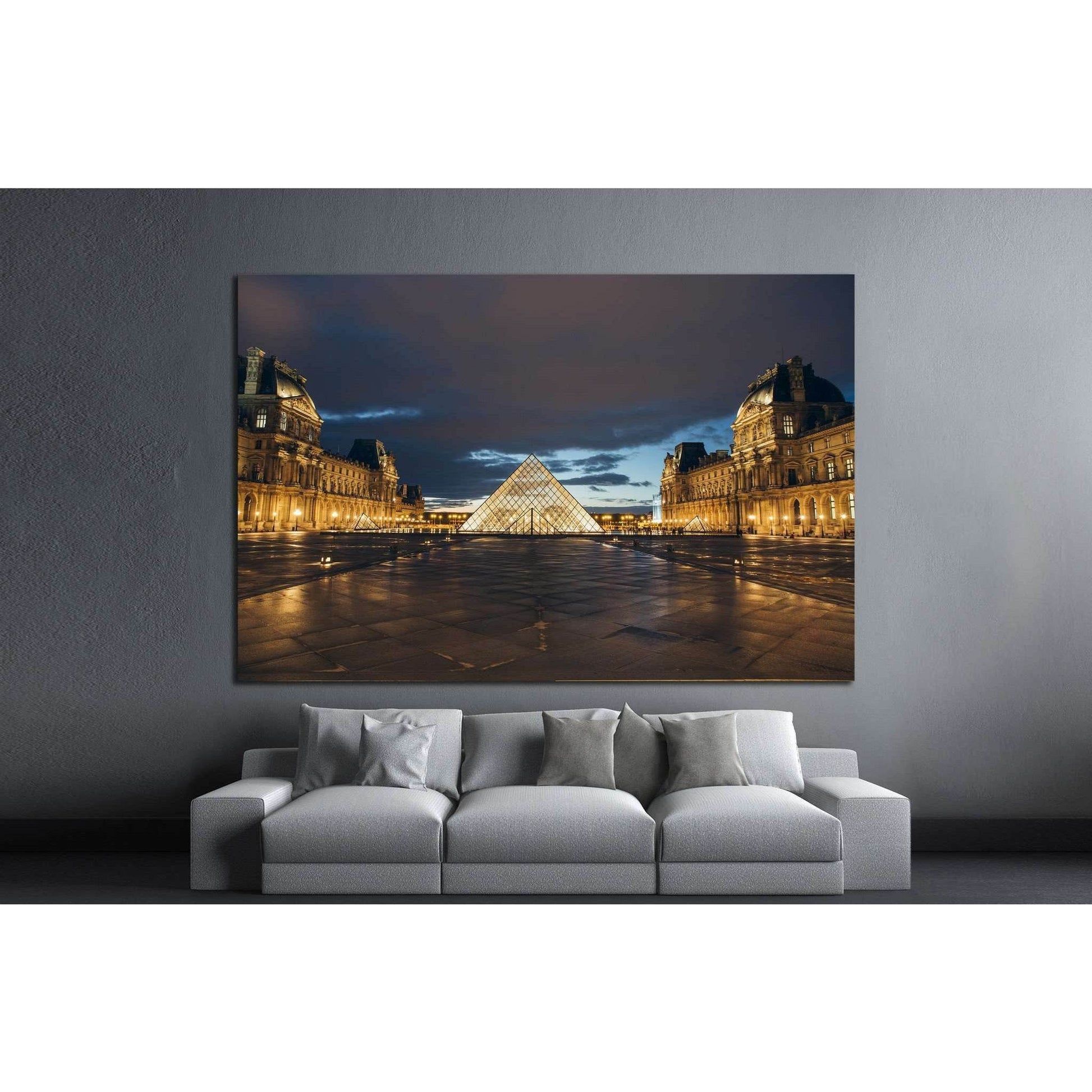 Paris, France, Louvre Museum №1273 Ready to Hang Canvas Print - Zellart Canvas Prints ALL_Products, s-1273