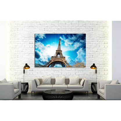 Paris - La Tour Eiffel. Wonderful sunset colors in winter season. №2617 Ready to Hang Canvas Print - Zellart Canvas Prints ALL_Products, s-2617