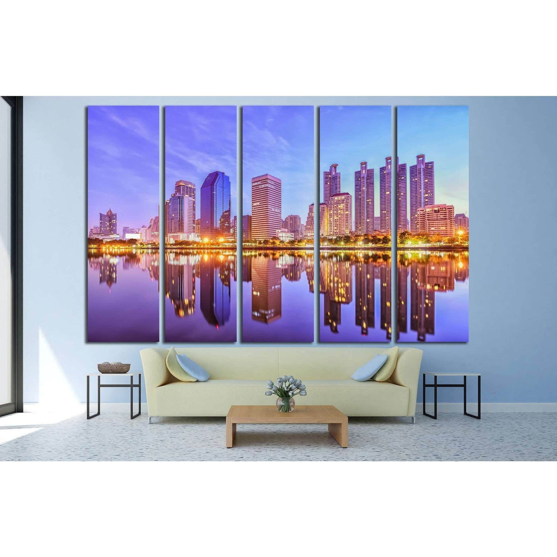 Park at Bangkok №826 Ready to Hang Canvas Print - Zellart Canvas Prints ALL_Products, s-826