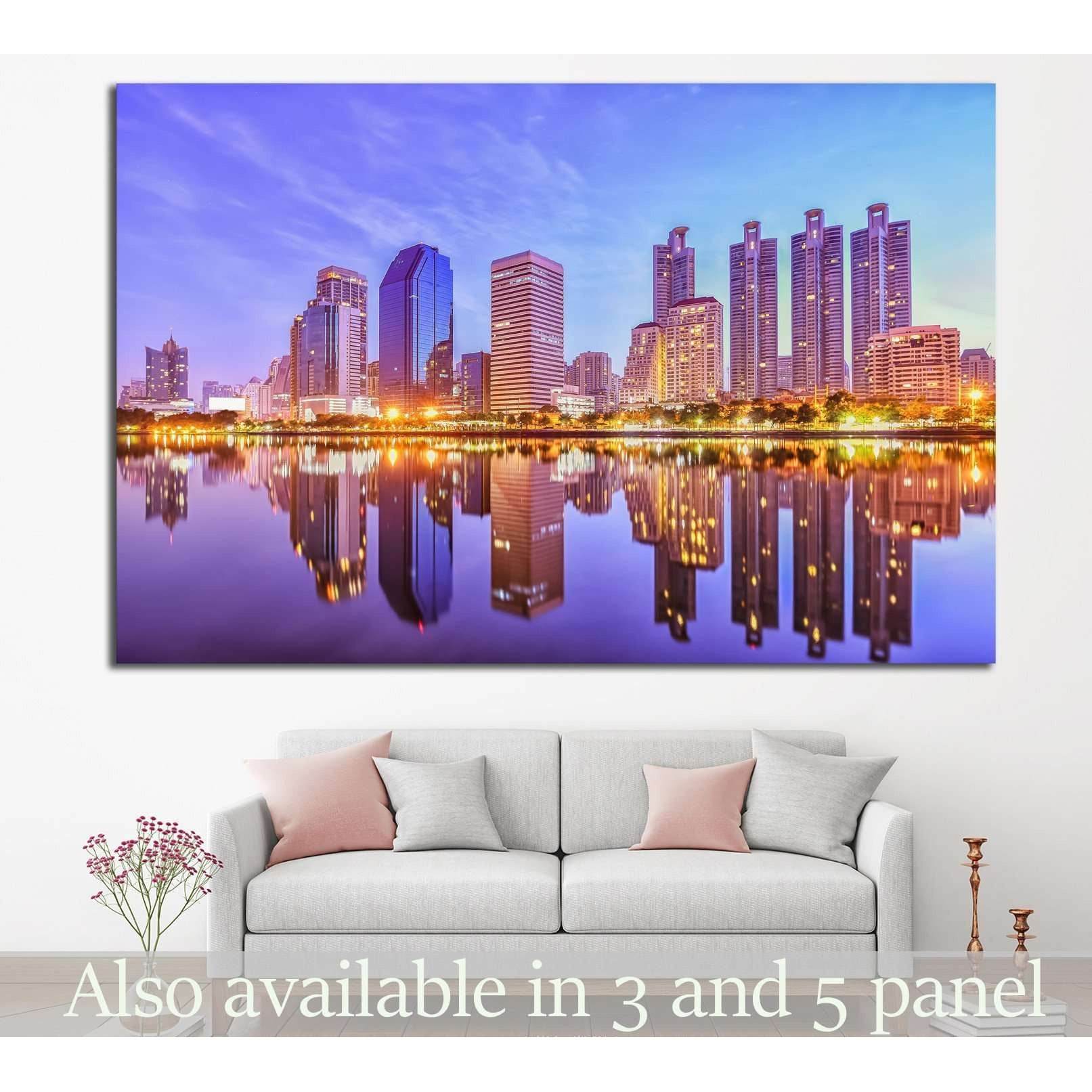 Park at Bangkok №826 Ready to Hang Canvas Print - Zellart Canvas Prints ALL_Products, s-826