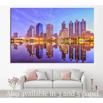 Park at Bangkok №826 Ready to Hang Canvas Print - Zellart Canvas Prints ALL_Products, s-826