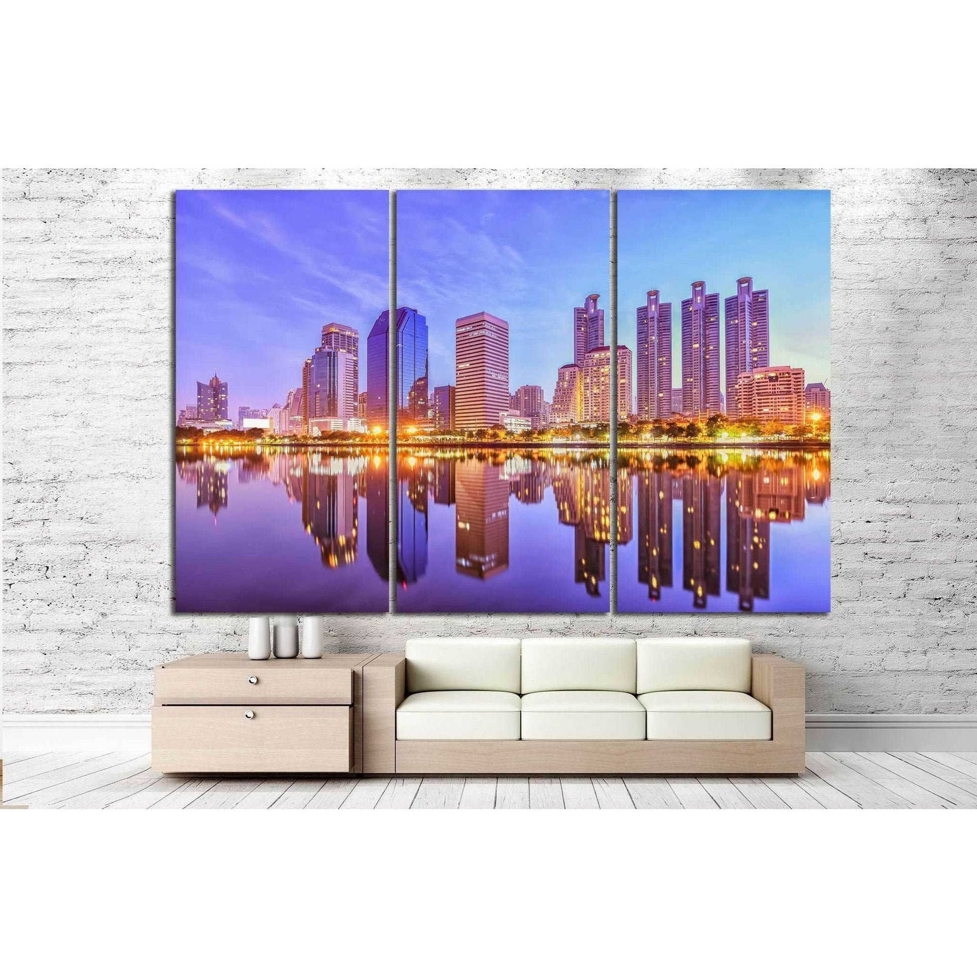 Park at Bangkok №826 Ready to Hang Canvas Print - Zellart Canvas Prints ALL_Products, s-826